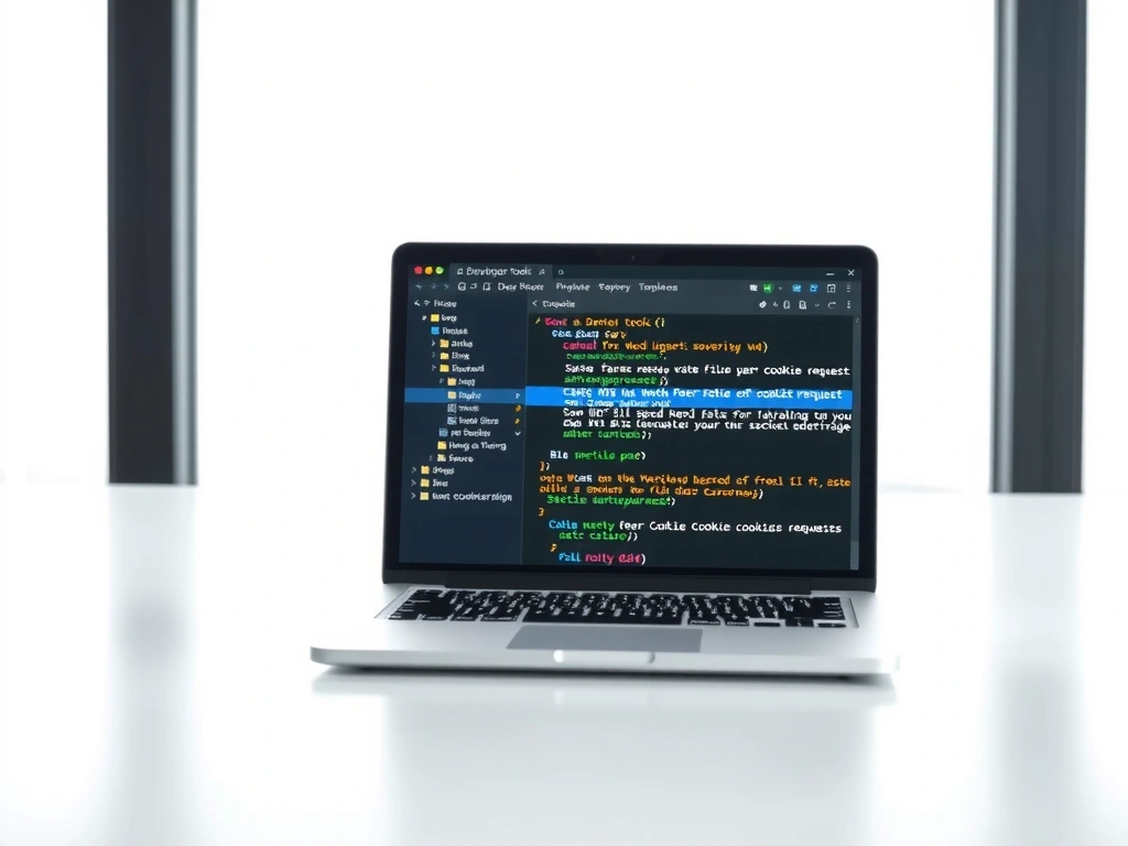 Entwickler-Tools auf einem Laptop